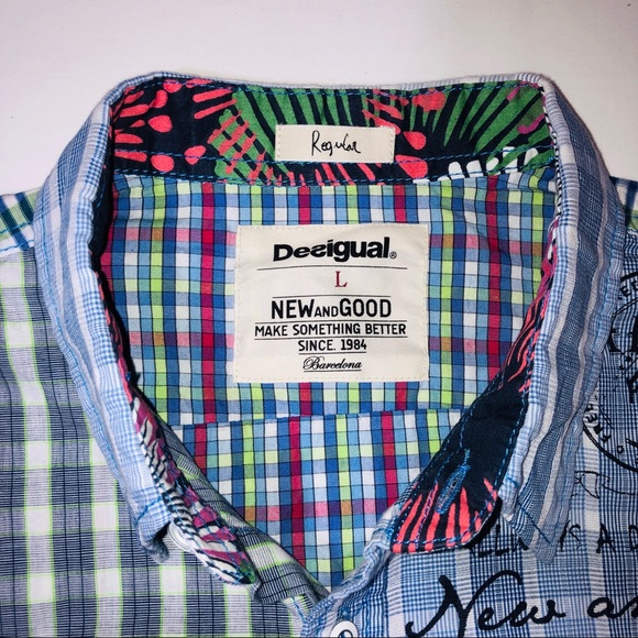 Desigual Patchwork Button Front Large - Picture 4 of 8